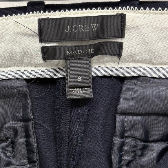 J. Crew Maddie Pant, Black Dress Slacks, Mid Rise, Women's Size 8P - Picture 2 of 5